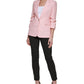Jaqueta DKNY Madison Feminina com Mangas Franzidas Rosa Tamanho 10