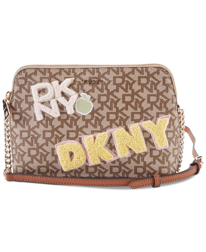 Bolsa transversal DKNY Bryant Dome feminina marrom tamanho único