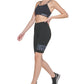 Shorts de ciclismo feminino DKNY de cintura alta, preto, tamanho extragrande