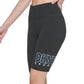 Shorts de ciclismo feminino DKNY de cintura alta, preto, tamanho extragrande
