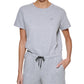 Macacão feminino DKNY com gola redonda, cinza, tamanho extragrande