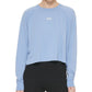 DKNY Suéter Feminino Leve Super Macio Azul Tamanho Médio