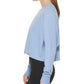 DKNY Suéter Feminino Leve Super Macio Azul Tamanho Médio