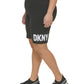 Shorts de ciclismo fitness com logotipo feminino DKNY preto, tamanho 1X