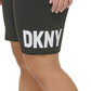 Shorts de ciclismo fitness com logotipo feminino DKNY preto, tamanho 1X