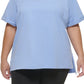Camiseta feminina DKNY com logotipo de algodão, roxa, tamanho 2X