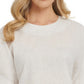 Blusa feminina DKNY de linho com ombros caídos e caimento justo, branca, tamanho pequeno