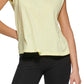 Camiseta regata feminina DKNY Cotton Muscle, amarela, tamanho grande
