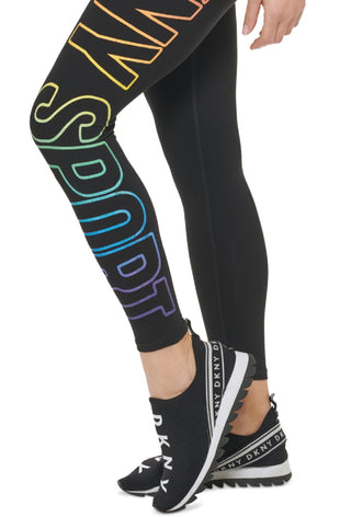 DKNY Women's Pride Logo 7/8 Leggings Black Size Small