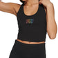 Camiseta regata feminina DKNY Pride Logo Racerback preta tamanho P