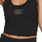 Camiseta regata feminina DKNY Pride Logo Racerback preta tamanho P