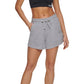 Shorts relaxados DKNY Terry Cloth feminino cinza tamanho X-G