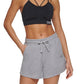Shorts Relaxed DKNY Terry Cloth Feminino Cinza