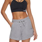 Shorts Relaxed DKNY Terry Cloth Feminino Cinza