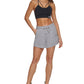 Shorts Relaxed DKNY Terry Cloth Feminino Cinza