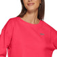 Moletom curto feminino DKNY com logotipo metálico rosa tamanho pequeno