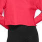 Moletom curto feminino DKNY com logotipo metálico rosa tamanho pequeno