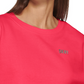 Moletom curto feminino DKNY Sport com logotipo metálico rosa tamanho XS