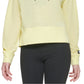 Moletom com capuz feminino DKNY Mesh, amarelo, tamanho X-G