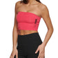 Top tubinho DKNY feminino Exploded Sport Outline Logo rosa tamanho pequeno