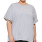 Camisetas e tops femininos DKNY para corrida e ioga, cinza, tamanho 2X