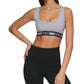 Sutiã elástico com logo DKNY feminino, cinza, tamanho grande