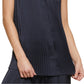 Blusa plissada sem mangas feminina DKNY, azul, tamanho grande