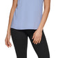 Camiseta feminina com logotipo DKNY, roxa, tamanho X-S