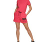 Macacão feminino DKNY Flip Reflect Logo Rosa Tamanho Médio
