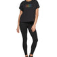Camiseta feminina DKNY Pride Logo, preta, tamanho pequeno