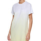 Vestido camiseta tingido DKNY feminino amarelo tamanho extragrande