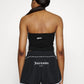 Top tubinho feminino DKNY Exploded Sport Outline Logo, preto, tamanho grande