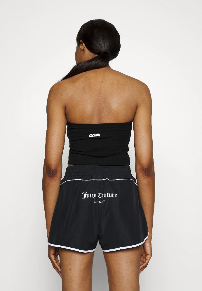 Top tubinho feminino DKNY Exploded Sport Outline Logo, preto, tamanho grande