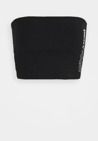 Top tubinho feminino DKNY Exploded Sport Outline Logo, preto, tamanho grande