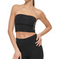 Top tubinho feminino DKNY Exploded Sport Outline Logo, preto, tamanho grande