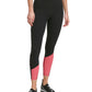 Leggings femininas DKNY de cintura alta com blocos de cores 7/8, rosa, tamanho grande