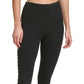 Leggings femininas DKNY de cintura alta com blocos de cores 7/8, rosa, tamanho grande