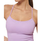 Sutiã esportivo de baixo impacto com tiras caneladas DKNY feminino, roxo, tamanho grande