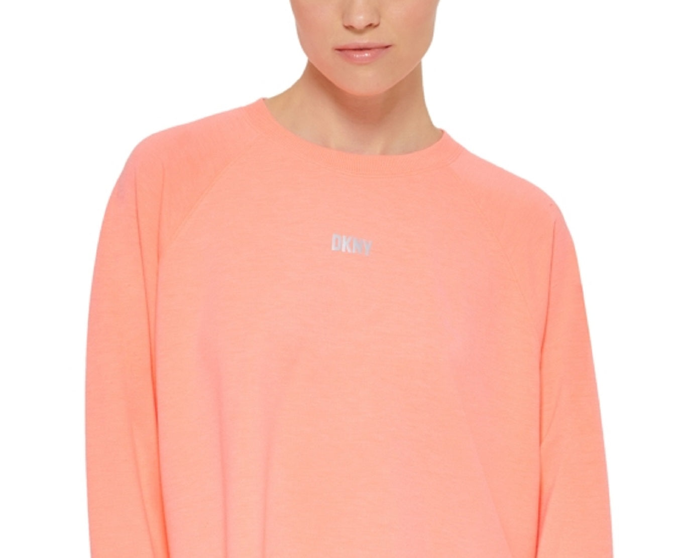 Suéter DKNY leve supermacio feminino rosa tamanho grande