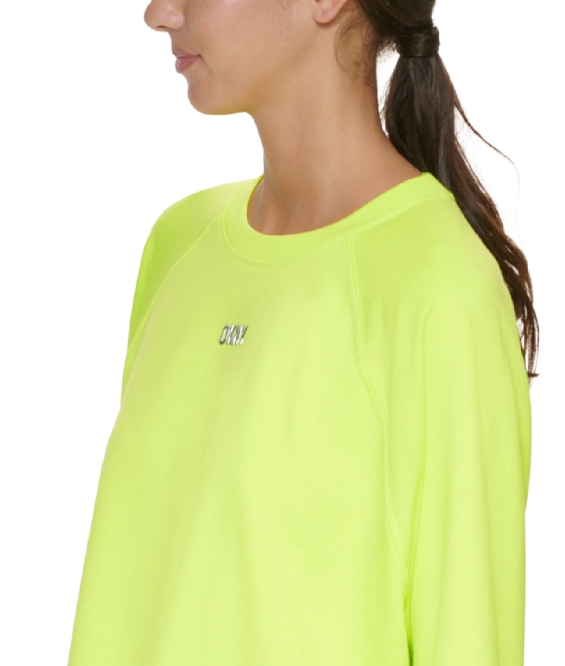 DKNY Suéter leve supermacio feminino amarelo tamanho pequeno