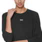 Suéter esportivo leve supermacio feminino DKNY, preto, tamanho grande
