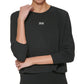 Suéter esportivo leve supermacio feminino DKNY, preto, tamanho grande