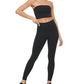 Top tubinho canelado feminino DKNY, preto, tamanho médio