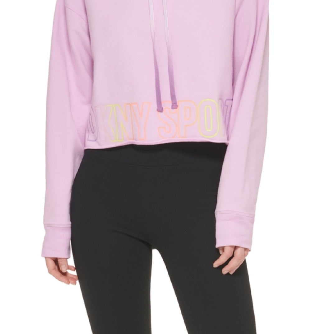 Suéter DKNY Feminino Ombre Logo Gola Funil Roxo Tamanho Grande