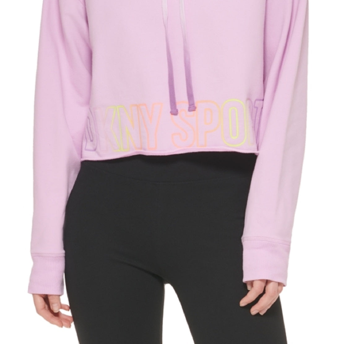 Suéter DKNY Feminino Ombre Logo Gola Funil Roxo Tamanho Médio