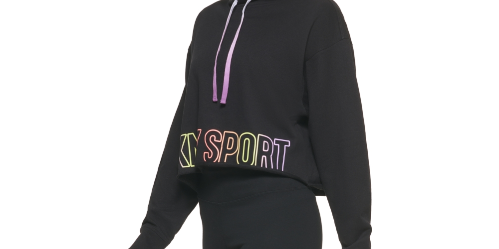 Suéter DKNY Feminino Ombre Logo Gola Funil Preto Tamanho X-G