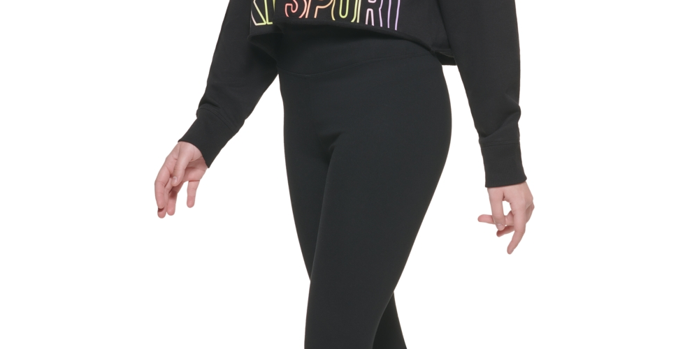 Suéter DKNY Feminino Ombre Logo Gola Funil Preto Tamanho X-G