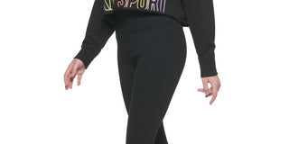 Suéter DKNY Feminino Ombre Logo Gola Funil Preto Tamanho X-G