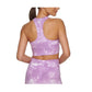 Sutiã esportivo de baixo impacto tie-dye feminino DKNY Sport, roxo, tamanho pequeno
