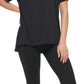 Camiseta feminina DKNY com logotipo de algodão, preta, tamanho médio